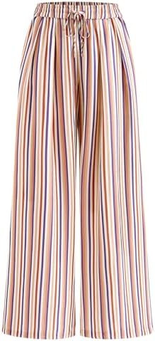 PRETTYGARDEN Womens Pants Elastic Waist Floral Lightweight Palazzo Pants for Women Casual Lounge ... | Amazon (US)