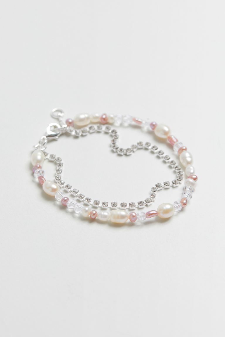 Layered Pearl Rhinestone Bracelet | H&M (UK, MY, IN, SG, PH, TW, HK)