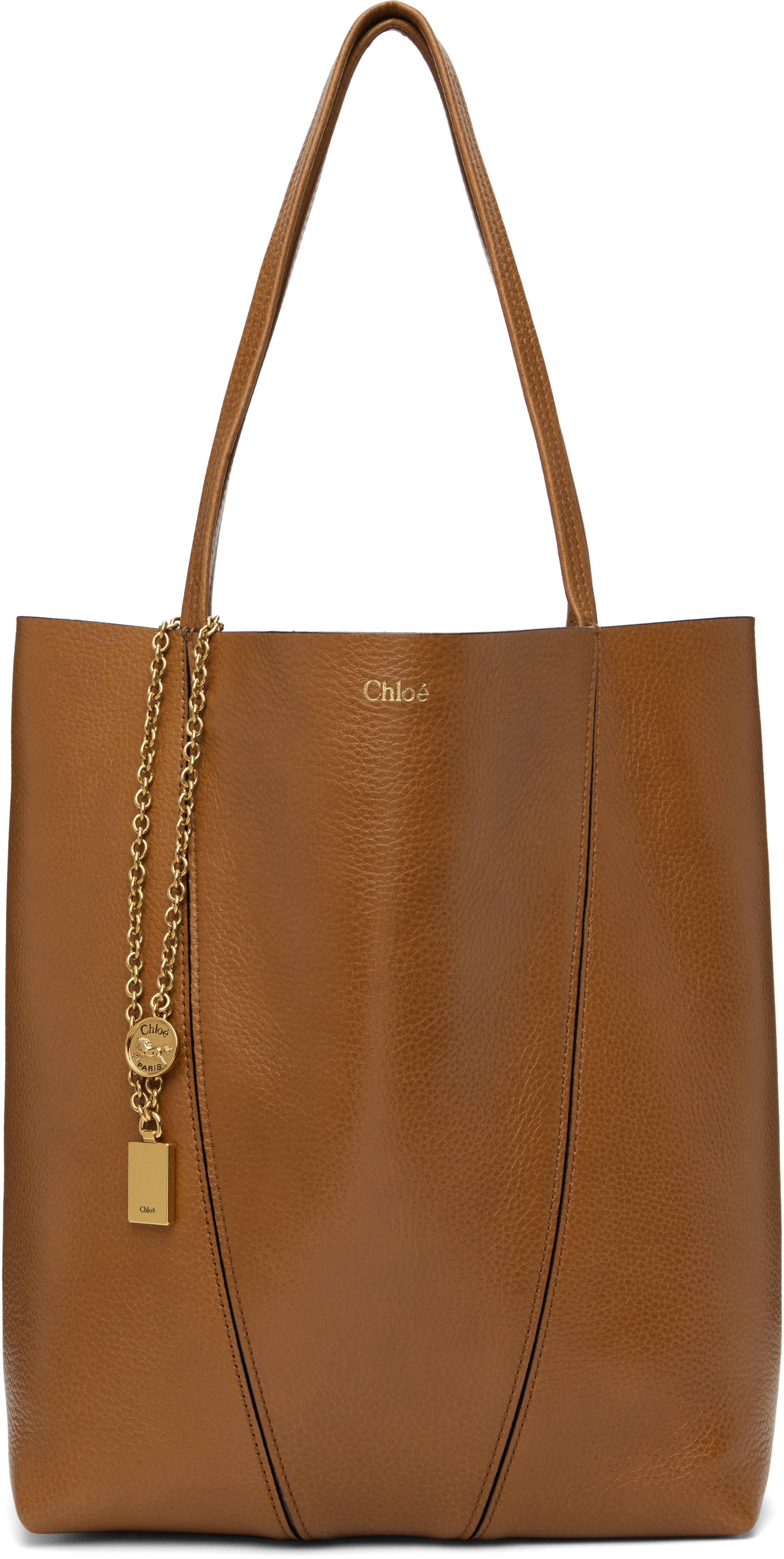 Chloé Brown 'Chloé Spin' Tote | SSENSE