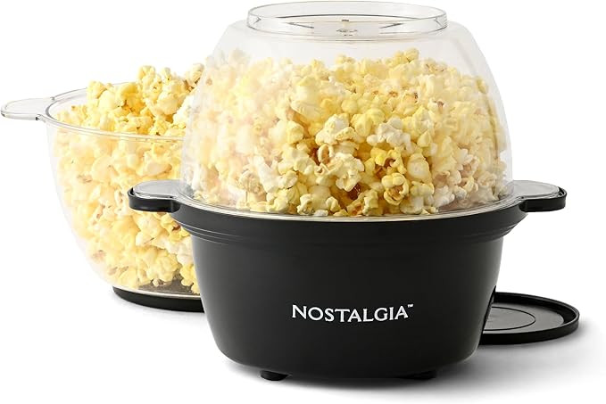 Nostalgia Non Stick Stirring Popcorn Maker for 8 Cups of Theatre Style Popcorn with Hot Oil - Dua... | Amazon (US)