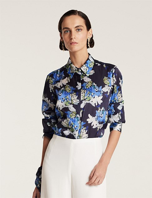 Perri Cutten Organza Print Shirt | David Jones | David Jones (Australia & New Zealand)