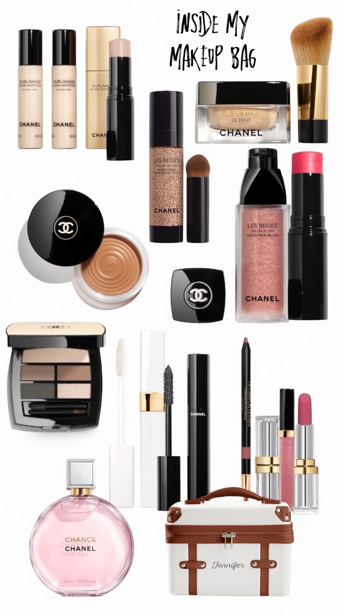 Inside my makeup bag: a curated collection of luxe essentials for glowing skin, everyday glam, and a spritz of Chance. ✨💋👜 #ChanelFavorites

#InsideMyMakeupBag #ChanelBeauty #LuxuryMakeup #BeautyEssentials #MakeupFlatlay #ChanelLover #SkincareAndStyle #BeautyRoutine #GlowGoals #MakeupBagMustHaves #JustJennsDesign #MakeupInspo #ChanelChance #MakeupMagic #EffortlessBeauty

#LTKStyleTip #LTKBeauty #LTKItBag