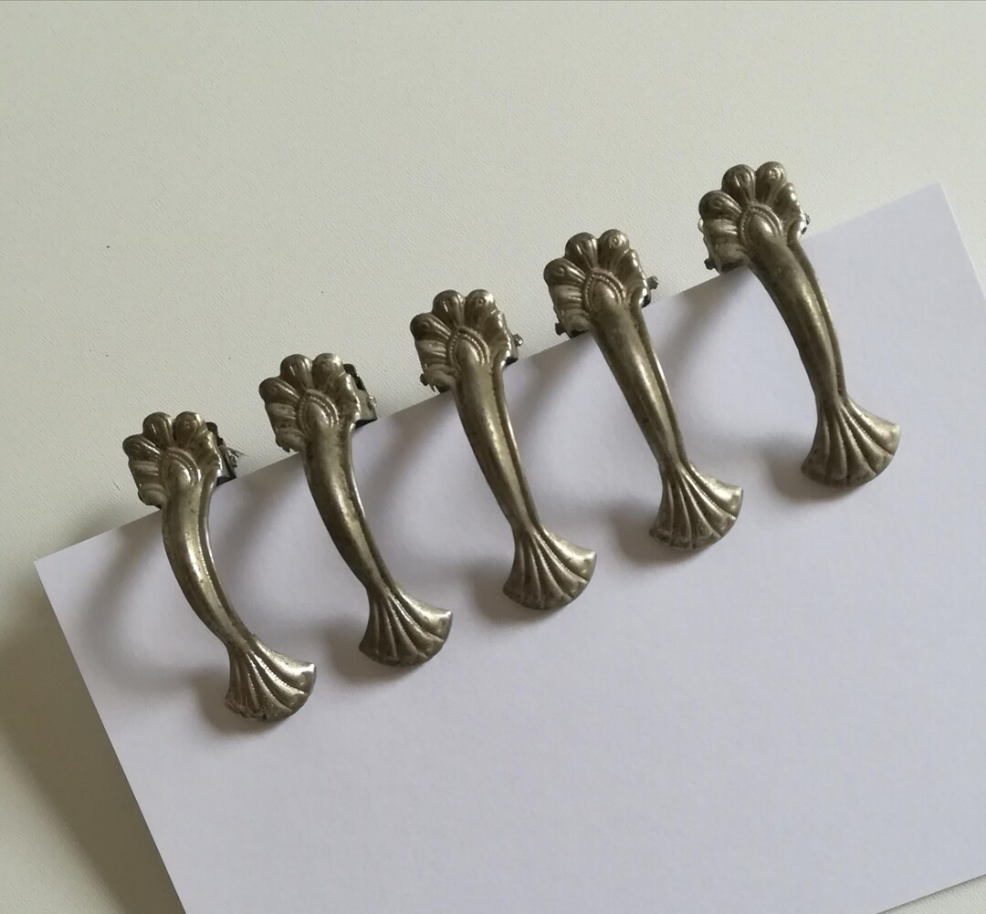 New ! 5 X Antique Café Rod Curtain Clips, Large Rings, France - Etsy | Etsy (US)