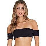 Billabong Women's Sol Searcher Off Shoulder Strapless Bikini Top Black Small | Amazon (US)