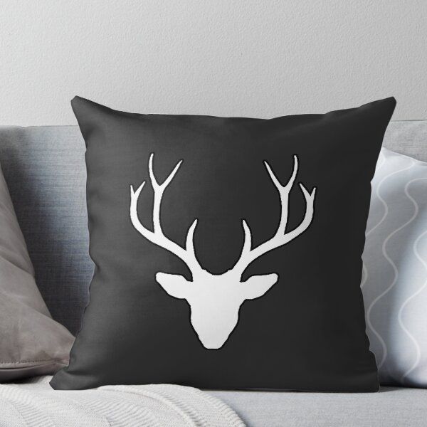 Deer Head Design Throw Pillow | RedBubble US