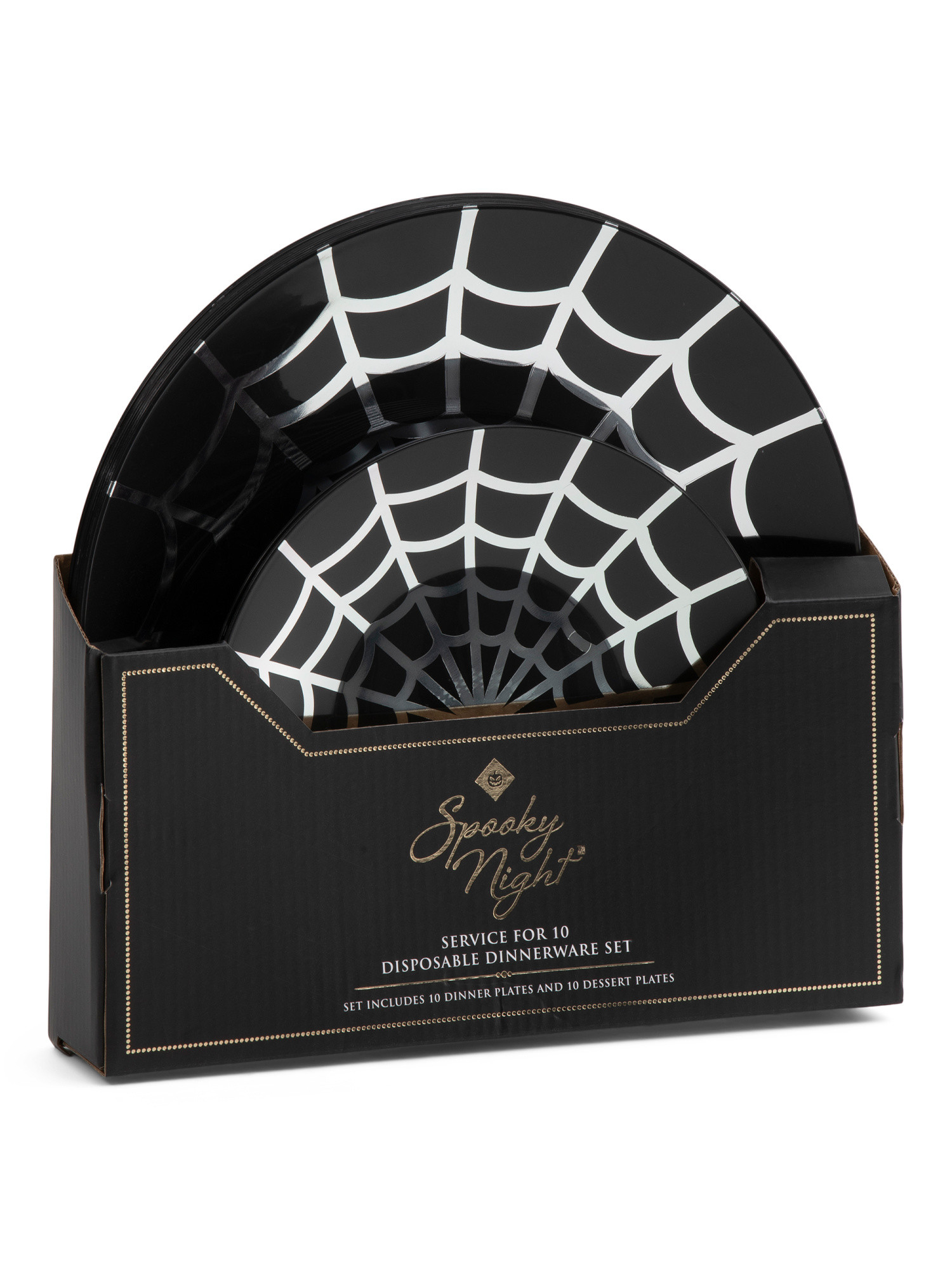 20pk Spider Web Dinner And Dessert Plates | TJ Maxx