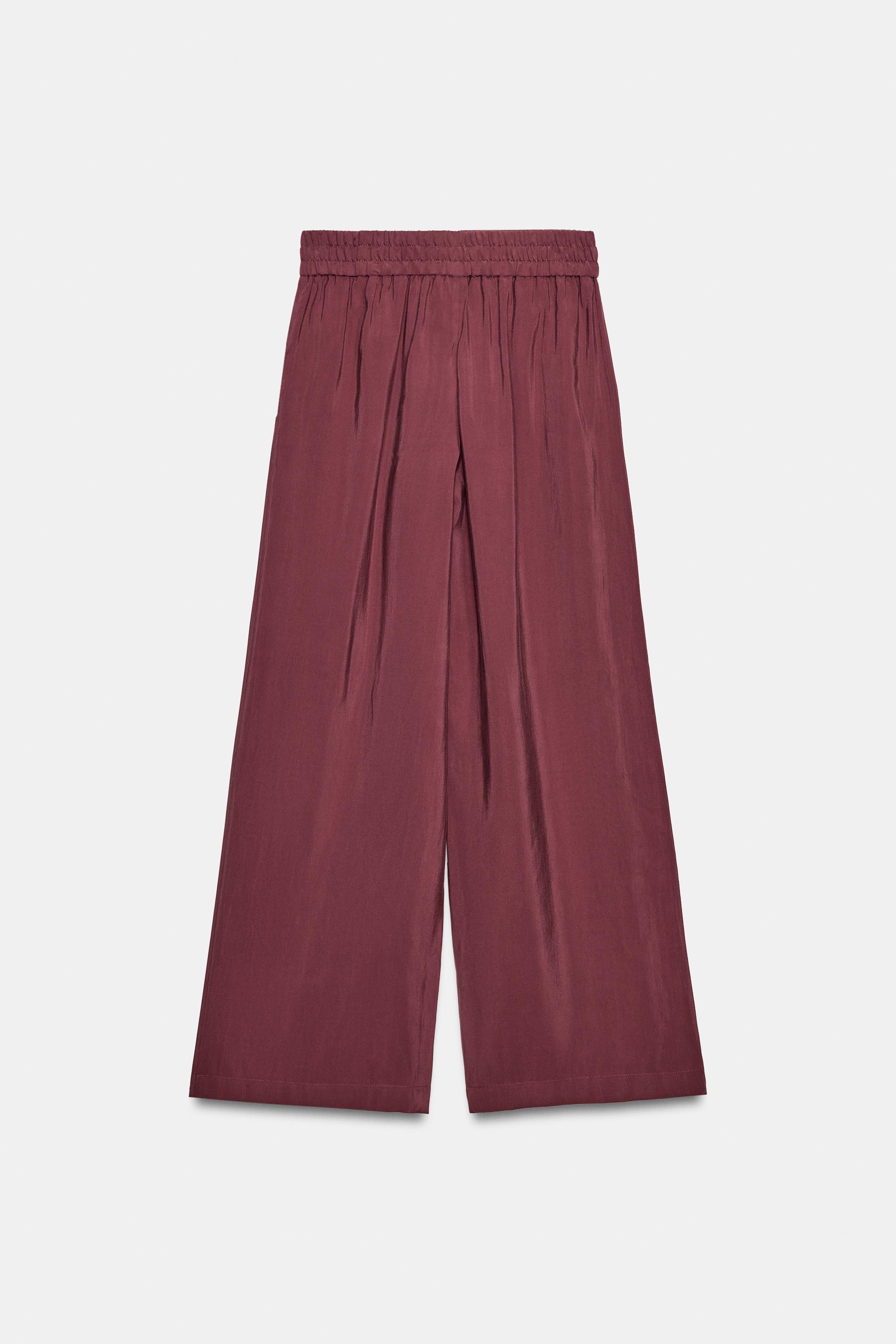 WIDE-LEG TROUSERS WITH ELASTIC WAIST | Zara US