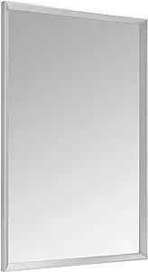 Amazon Basics Rectangular Wall Mirror 24" x 36" - Peaked Trim, Nickel | Amazon (US)