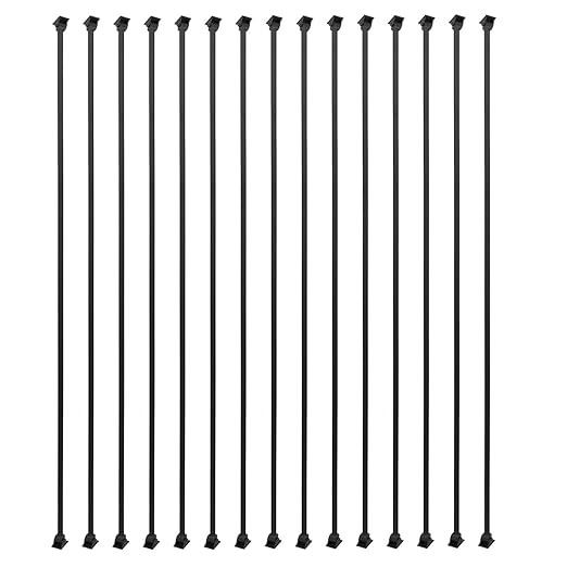 15 Pack Iron Balusters Square Hollow Stair Spindles 1/2" Metal Balusters with Iron Baluster Swive... | Amazon (US)