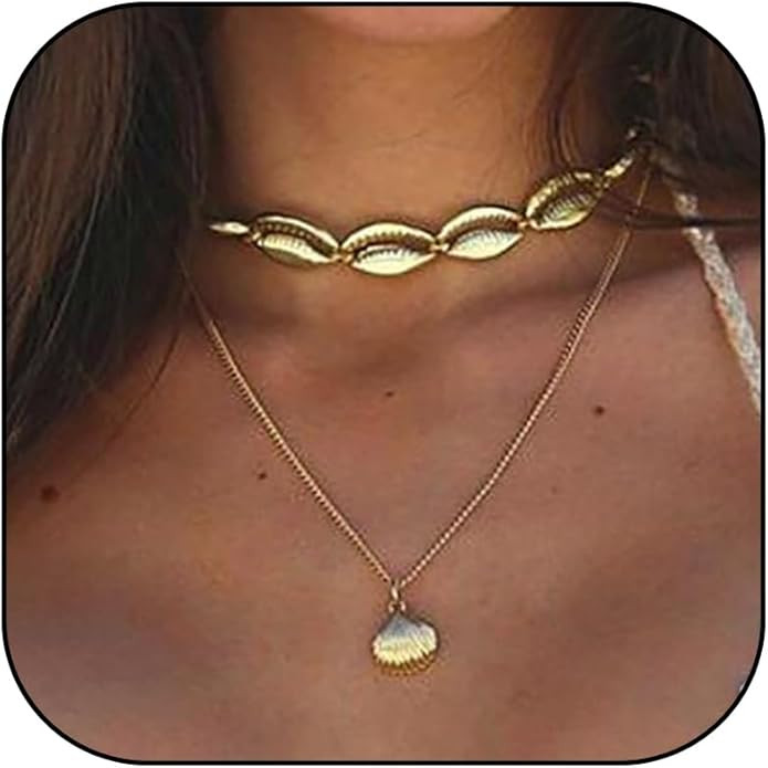 choice of all Shell Necklace for Women Seashell Necklace Beaded Ocean Shell Choker Set Seed Neckl... | Amazon (US)
