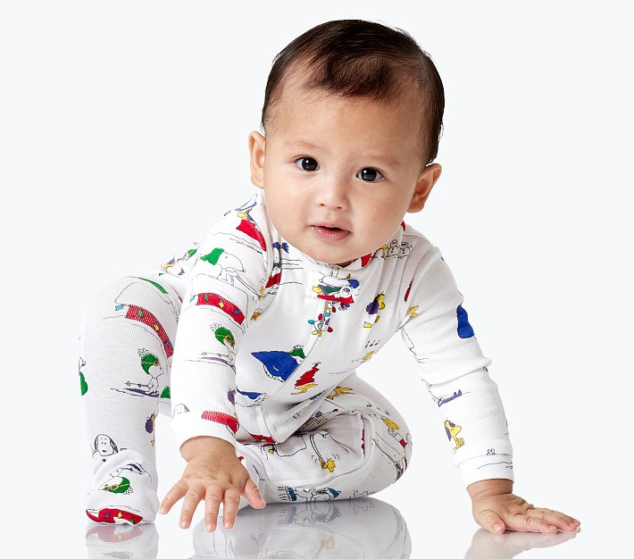 Peanuts® Snoopy® Holiday Organic Nursery Pajama | Pottery Barn Kids