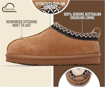 100% Genuine Leather Kids slippers Slip On Shearling Lined Toddler slippers | Amazon (US)