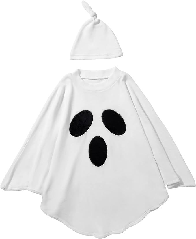 Amazon.com: Infant Toddler Baby Boys Girls Halloween Costume Cloak Cape With Hat Funny Ghost Clot... | Amazon (US)