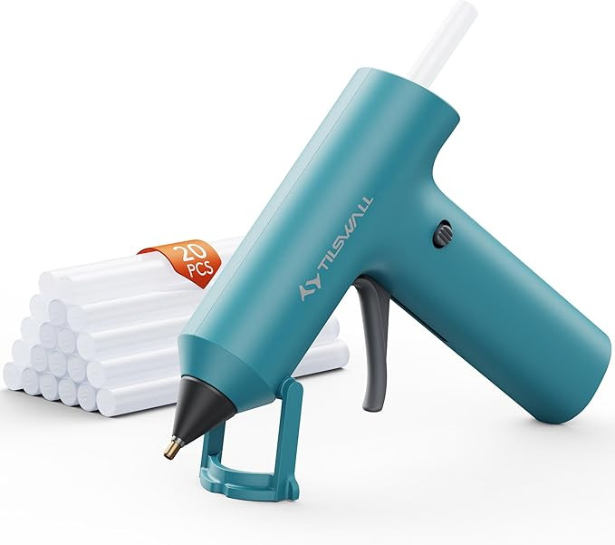 Tilswall Cordless Hot Glue Gun, Fast Preheating, Glue Gun and Sticks Set with 2Ah USB-C Rechargea... | Amazon (US)