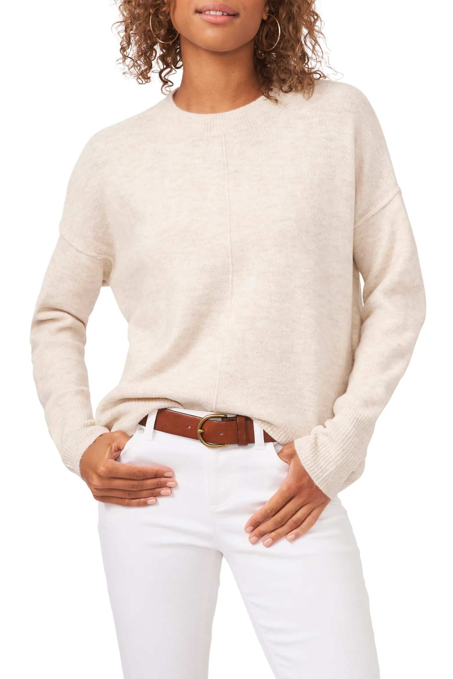 Vince Camuto Exposed Seam Crewneck Sweater (Women) | Nordstrom | Nordstrom