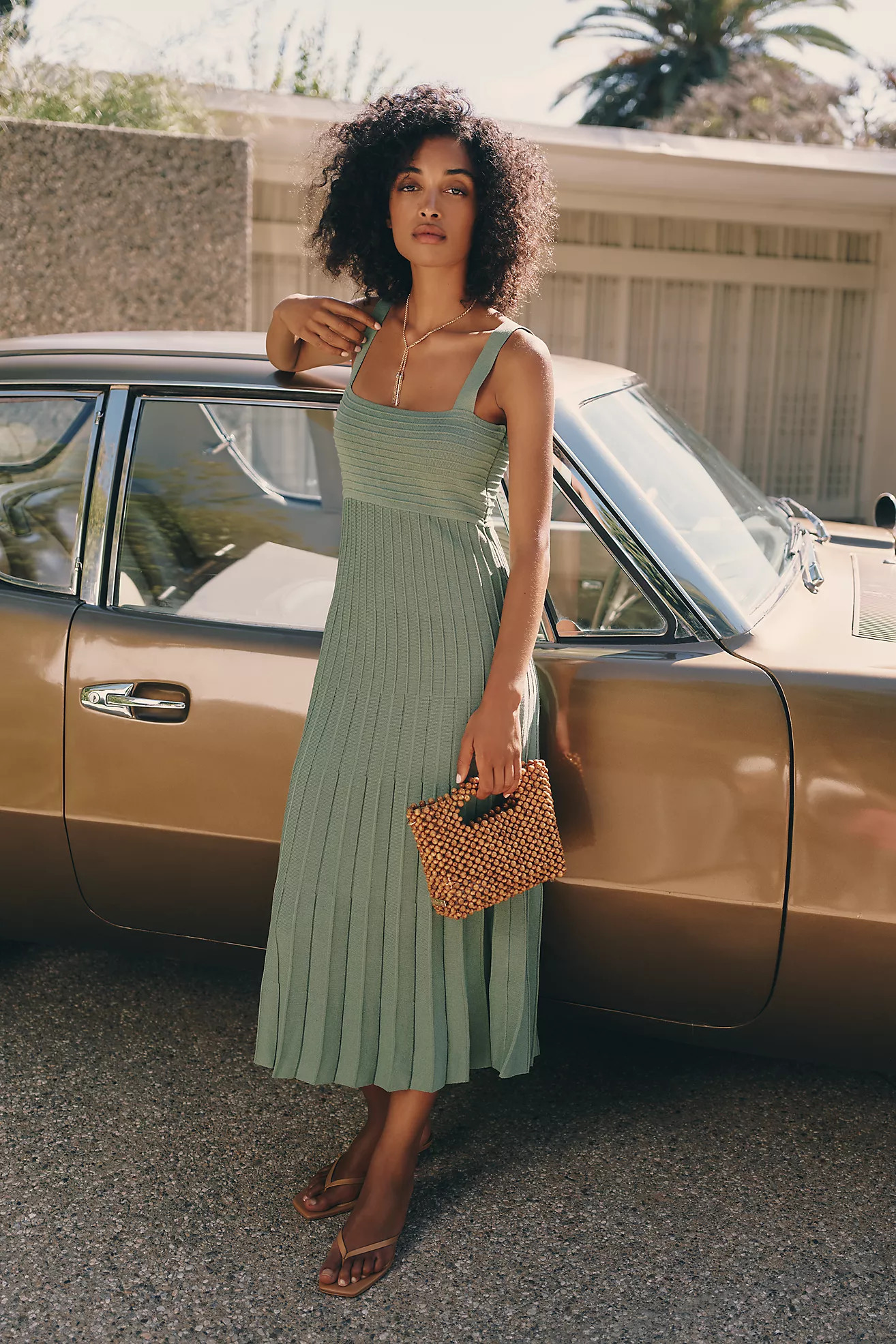 Pleated Midi Sweater Dress | Anthropologie (US)