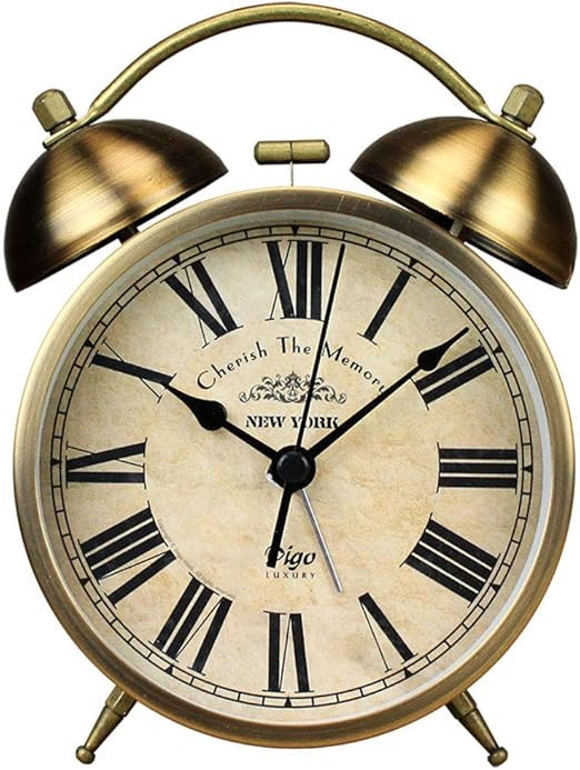 Maxspace Dual Alarm Clock，4-Inch Twin Bell Alarm Clock, Table Desk Alarm Clock Battery Operated... | Amazon (US)