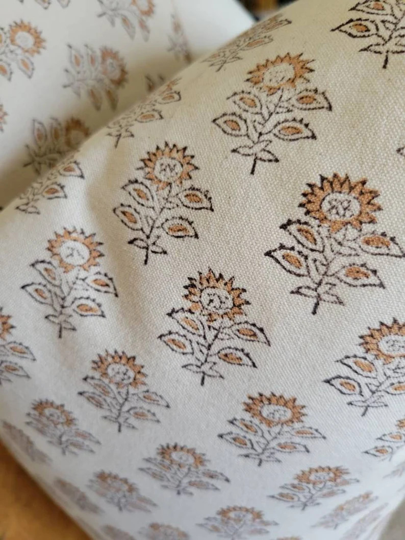 LISBETH || heavy cotton block print pillow cover | Etsy (US)