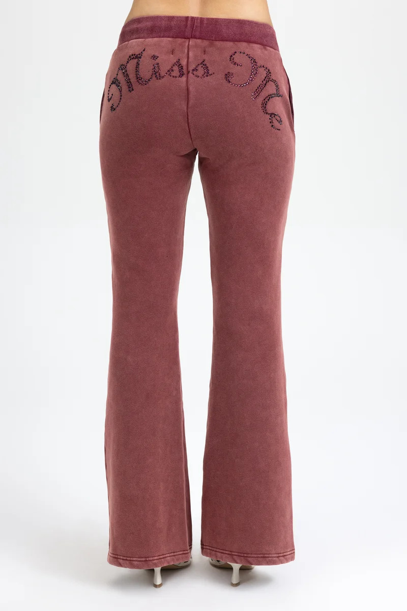 Loves It More Rhinestone Sweatpants | Miss Me