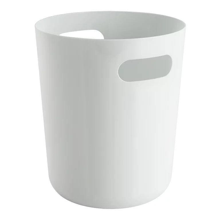 Mainstays Basic Plastic 1.45 Gallon Wastebasket in Arctic White for Bathroom, Bedroom or Office | Walmart (US)
