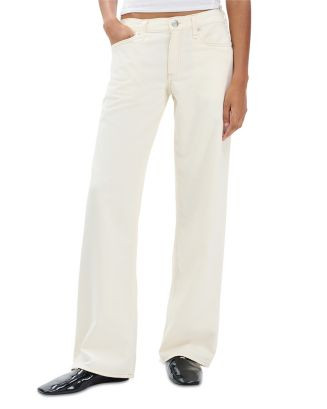 The Saige Low Rise Straight Jeans in Ecru | Bloomingdale's (US)