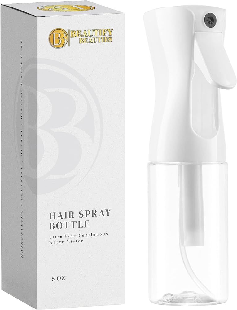 BeautifyBeauties Hair Spray Bottle – Ultra Fine Continuous Water Mister for Hairstyling, Cleaning, P | Amazon (US)