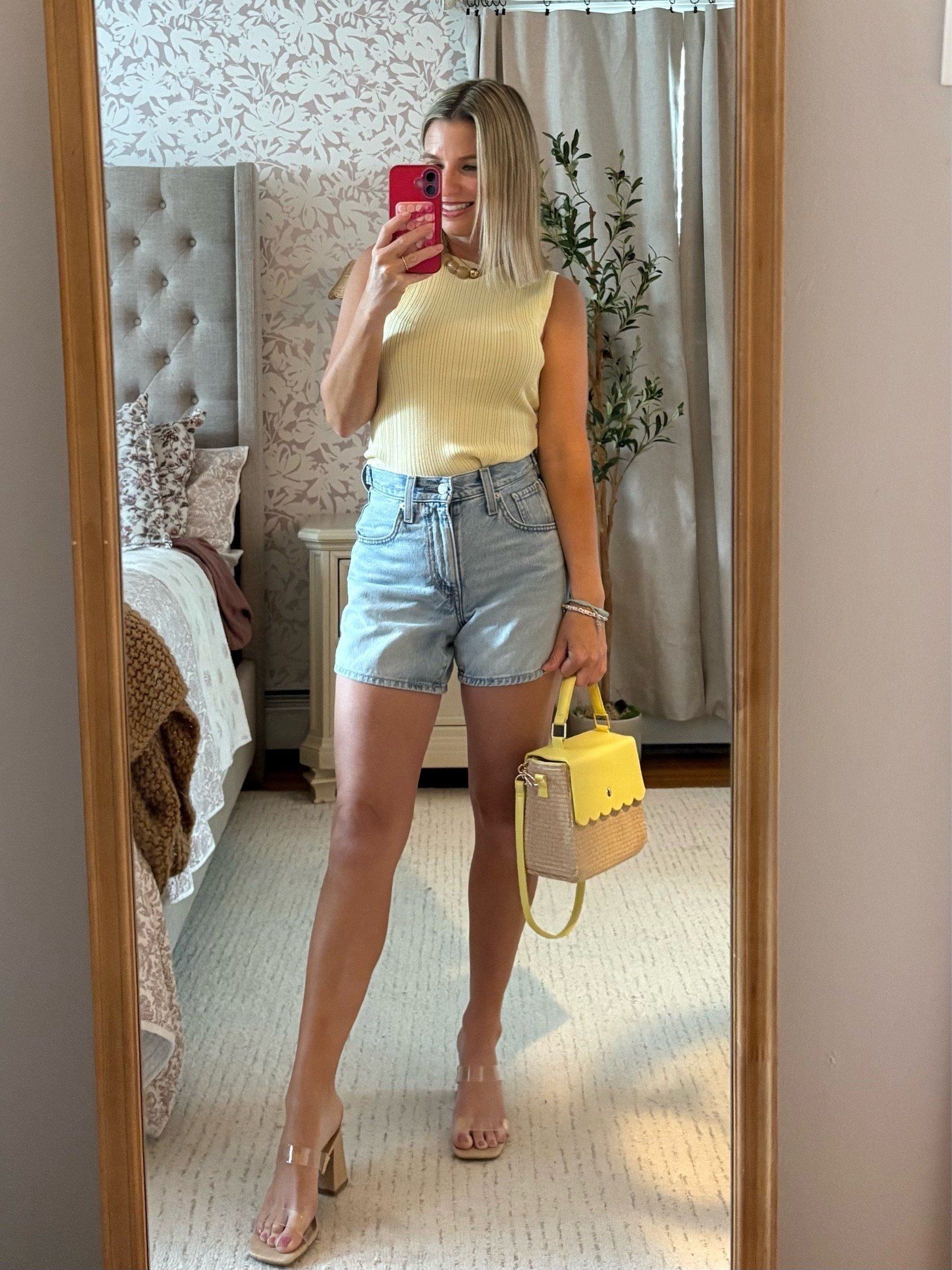 Love this texture on the butter yellow tank! Truly a pretty option & would be cute with white trousers for work!

#LTKootd #LTKSaleAlert #LTKPetite