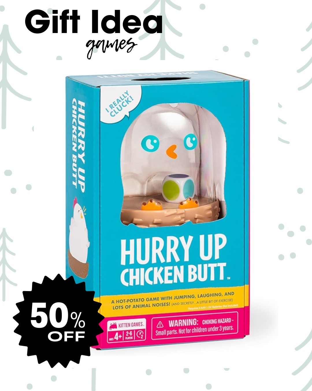 50% off
Games
Fun
Kids
Family
Everyone
Whole family
Kids and adults
All ages
Chicken
Hurry up chicken butt
Boys
Girls
4 and up


#LTKCyberWeek #LTKKids #LTKSaleAlert