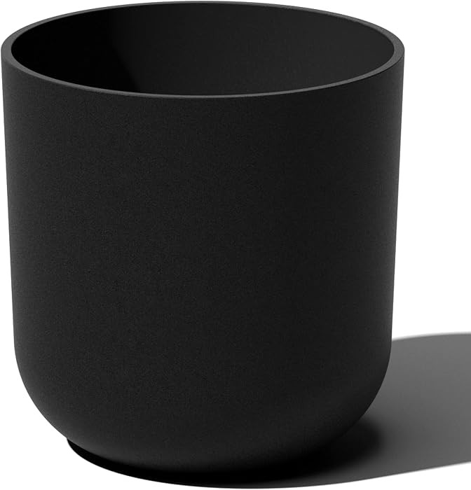 Veradek Round Black Plastic Planter Pots for Indoor/Outdoor Garden Use, with Drainage Holes, Suitable for Small to Large Succulent Plants, Flowers, Modern Interior Plants | Amazon (US)