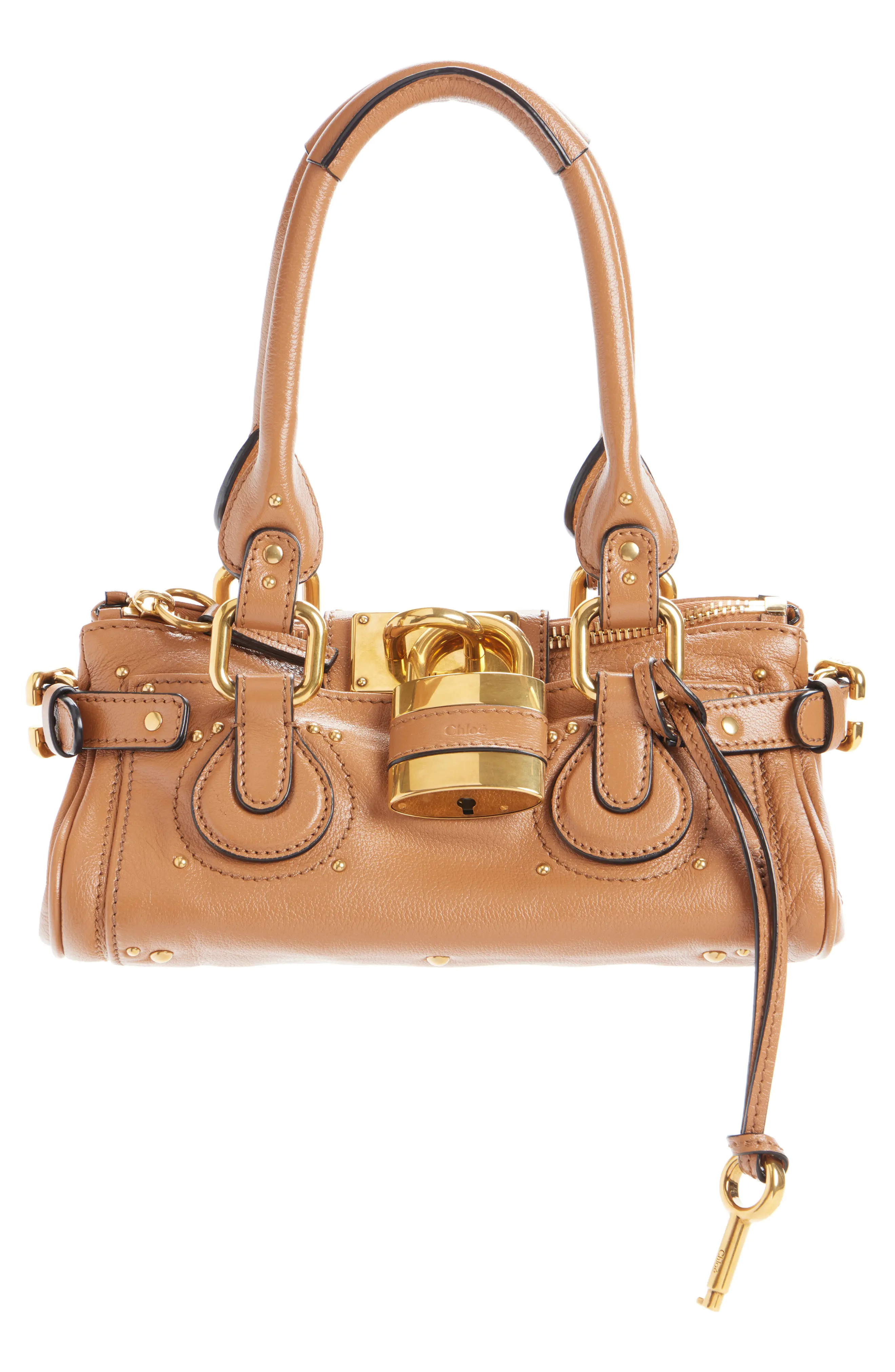 Chloé Small Paddington Leather Satchel in Mustang Brown at Nordstrom | Nordstrom