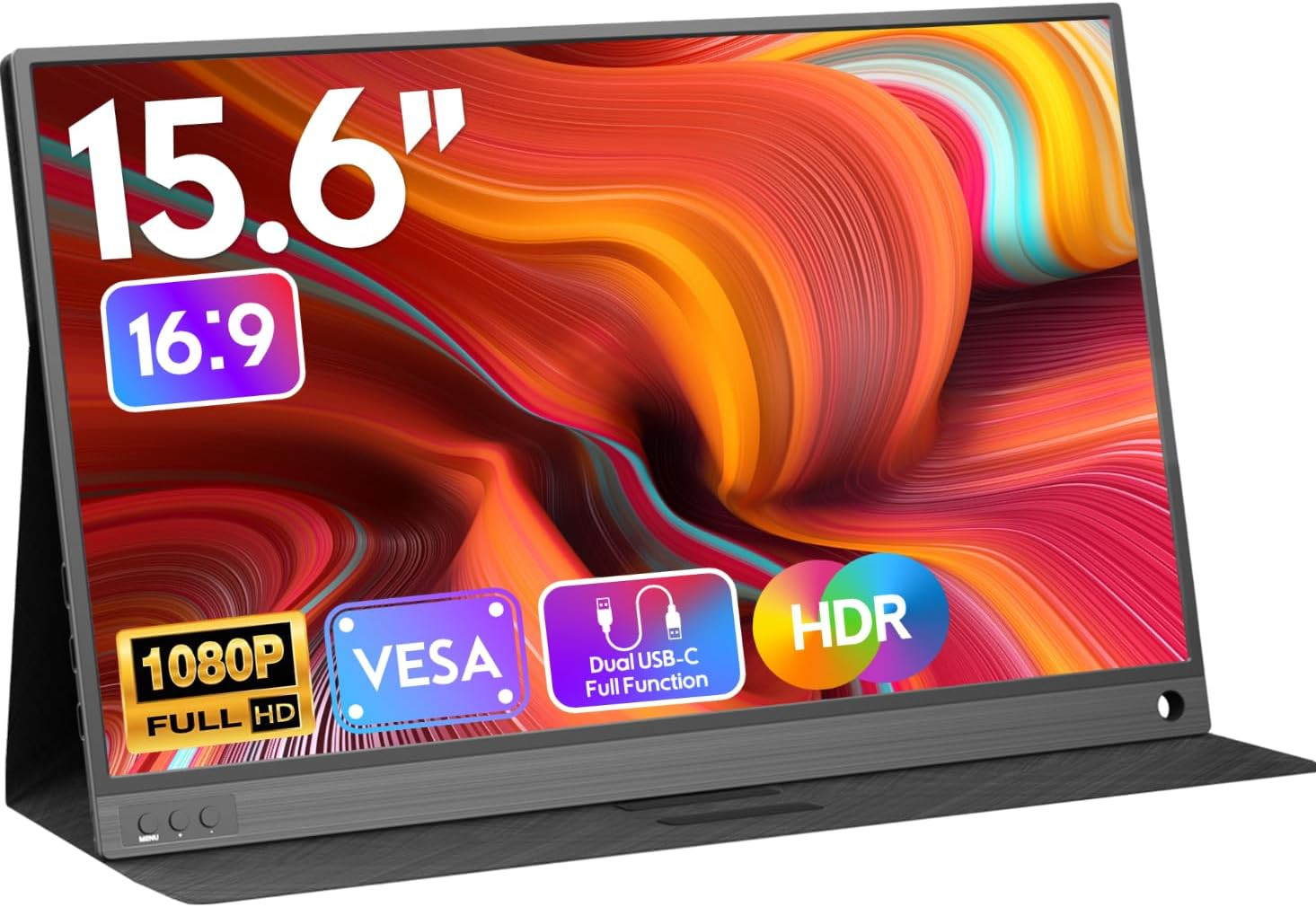 ZSCMALLS Portable Monitor 15.6 Inch Full HD Computer Display USB C Dual Monitor with Speaker, Gam... | Amazon (US)