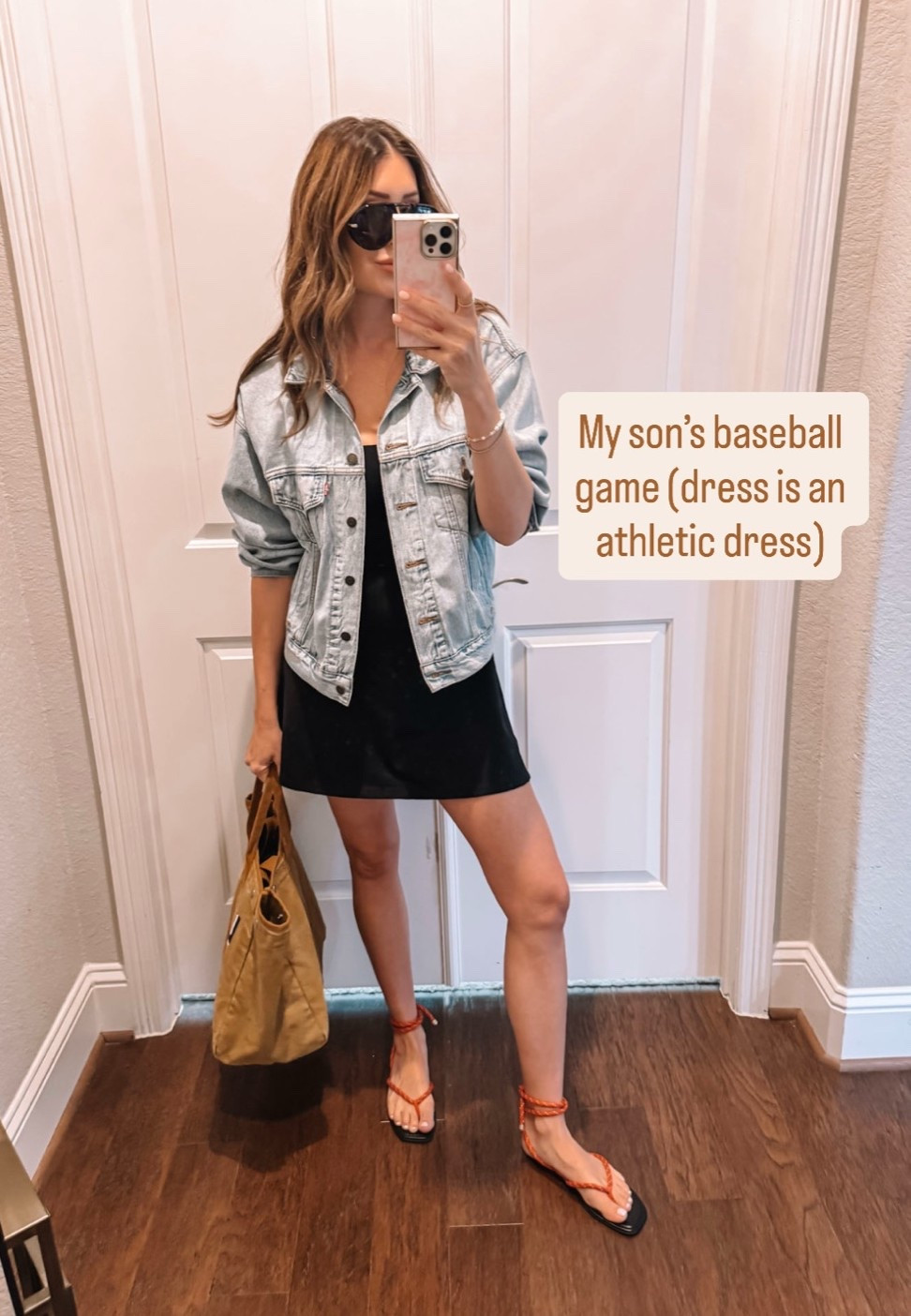 Small in jacket and dress