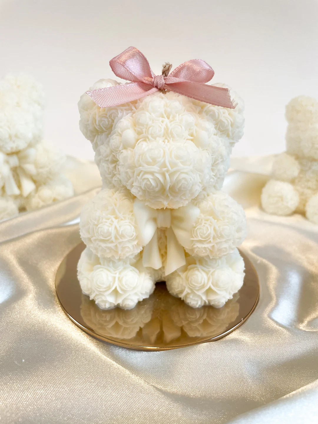 Bear with Bow Candle, Rose Teddy Candle, Gift for Valentine’s Day, Birthday, Baby Shower, Brida... | Etsy (US)