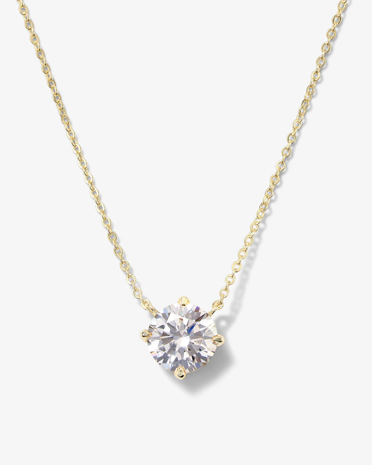 The Monarch Round Cut Necklace - Gold|White Diamondettes | Melinda Maria Jewelry