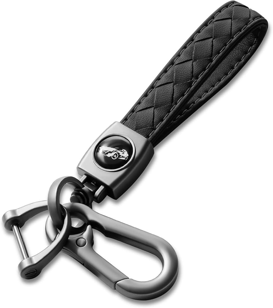 Carabiner Keychain, Universal Heavy Duty Woven Handmade Leather Key Chain, Car Fob Key Keychains ... | Amazon (US)