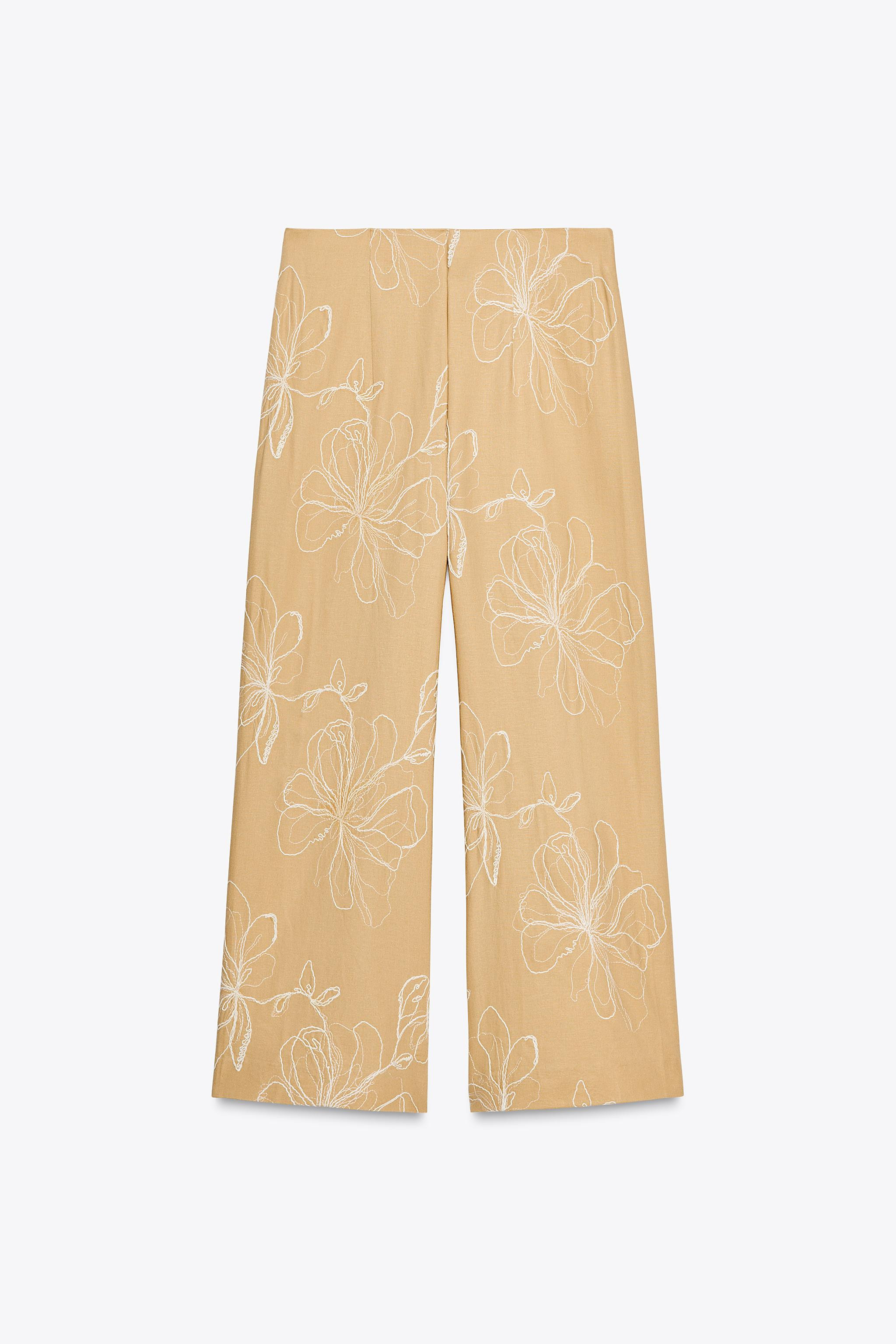 ZW COLLECTION EMBROIDERED CULOTTES | Zara US