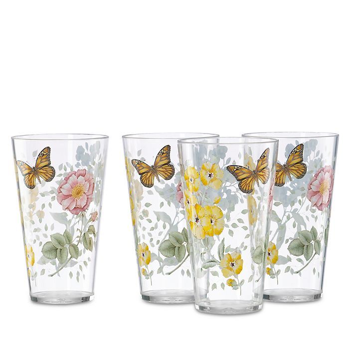 Butterfly Meadow Acrylic Highball Glasses, Set of 4 | Bloomingdale's (US)