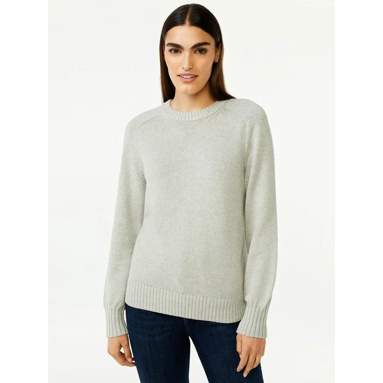 Free Assembly Women’s Shrunken Crewneck Sweater | Walmart (US)