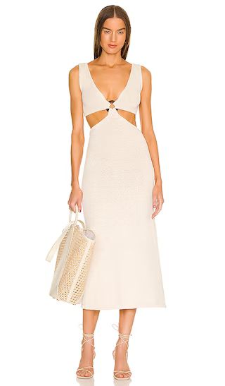 Bank Knit Dress in Off White | Revolve Clothing (Global)