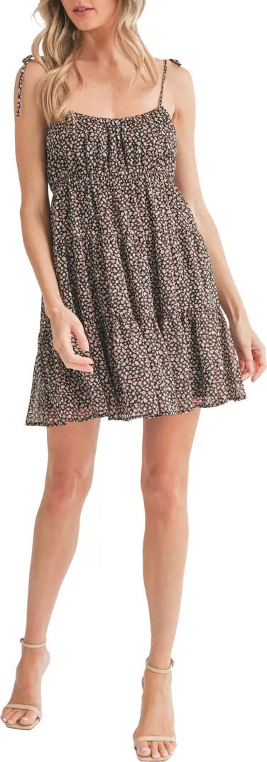 Ditsy Floral Tiered Minidress | Nordstrom