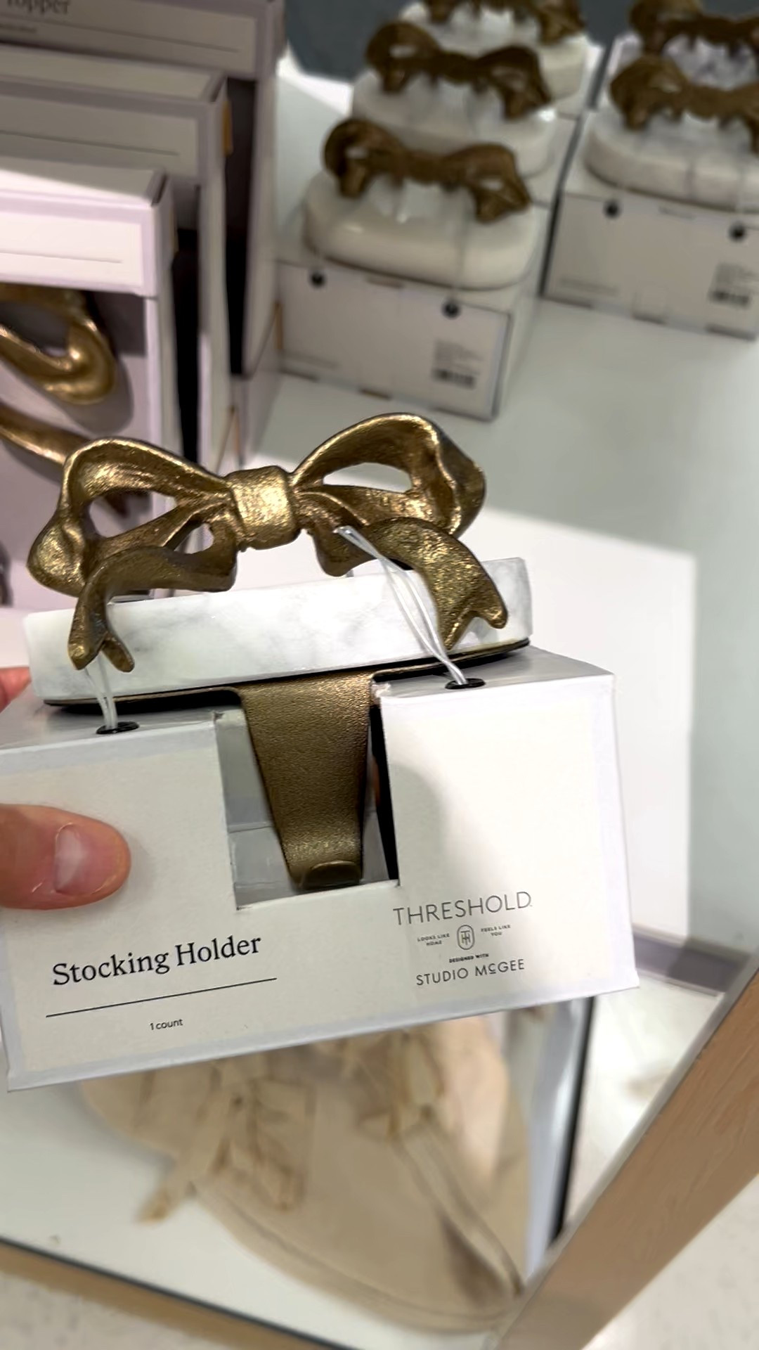 Threshold by Studio McGee Holiday decor. 

This bow stocking holder and bow tree topper are adorable and on trend this holiday season! 

#LTKHoliday #LTKGiftGuide #LTKSeasonal