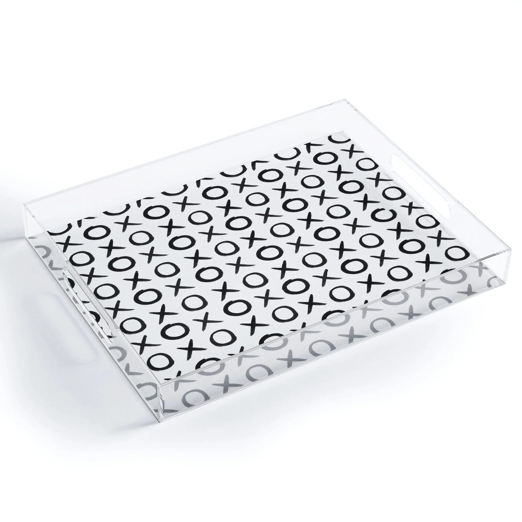 Society6 Amy Sia Love XO Black and White Medium Acrylic Tray | Walmart (US)