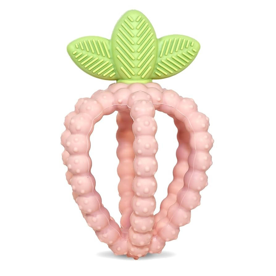 RaZbaby Bites Silicone Baby Teething Toy – Sensory Toy with Textured BerryBumps for Teething Re... | Amazon (US)