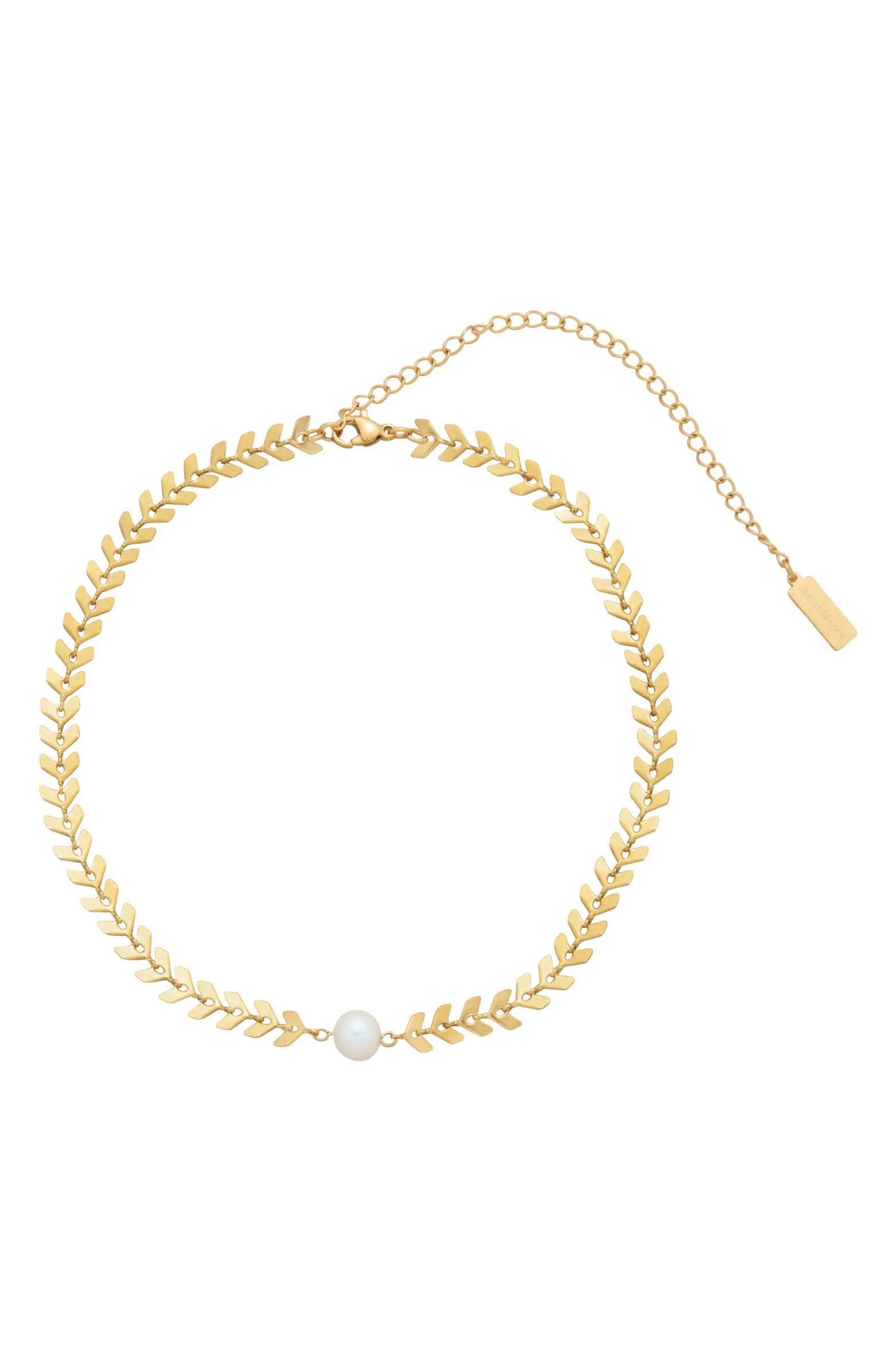 Freshwater Pearl Chevron Choker | Nordstrom