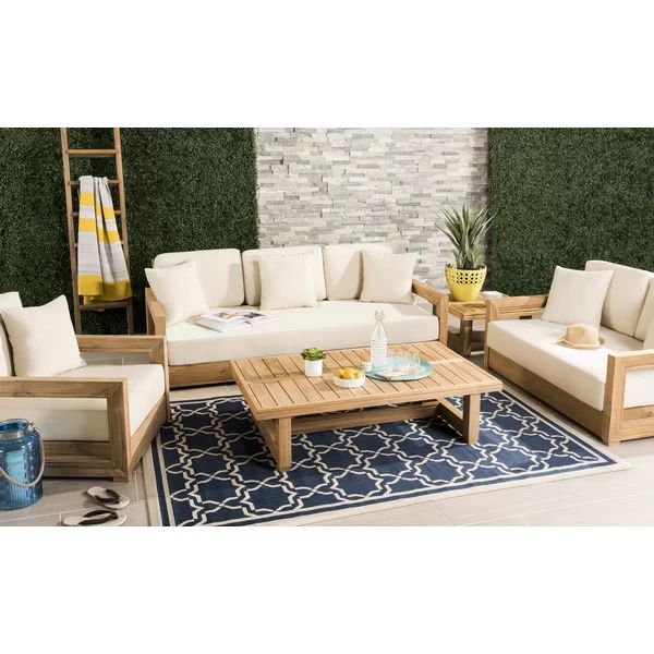 Melrose Teak 5 - Person Seating Group with Cushions | Wayfair North America