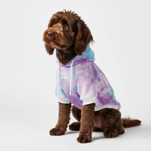 Spark Paws Dog Hoodie – Premium Dog Sweater for Small, Medium, and Large Dogs | Warm Outfits for French Bulldogs, Pitbull, Puppy, Winter Jacket Alternative - 90s Retro Sky Dye - 2XL | Amazon (US)