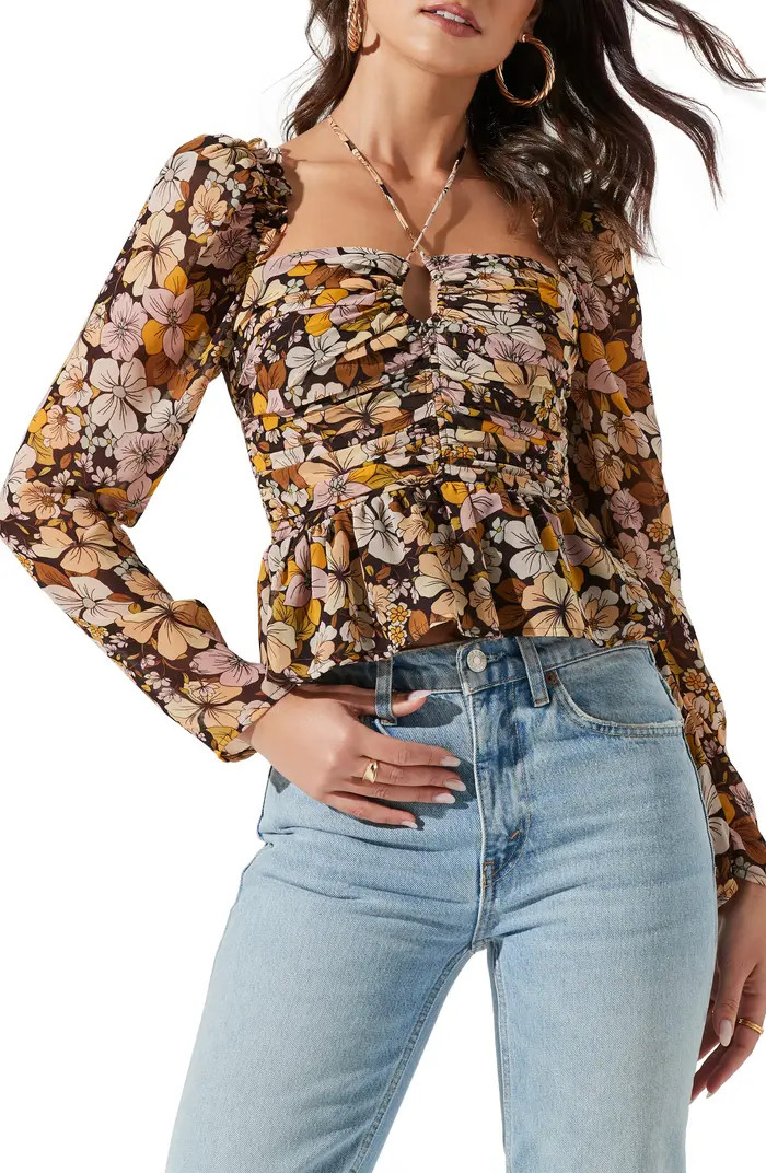 Toni Tie Neck Peplum Top | Nordstrom Rack