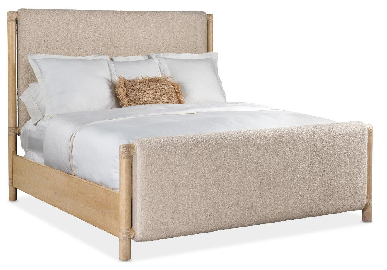 Retreat King Upholstered Panel Bed In Beige | 1stopbedrooms