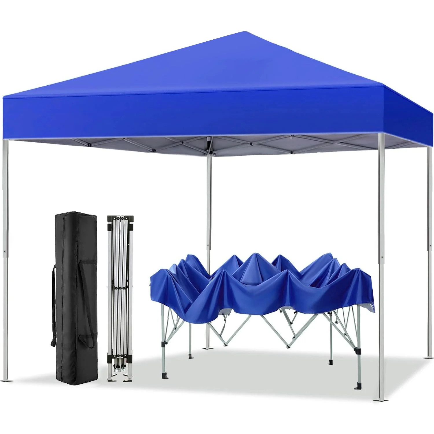 GVDV Canopy Tent, 10x10 ft Easy Pop up Outdoor Canopy Tent, Portable Straight Leg Gazebo Instant ... | Walmart (US)