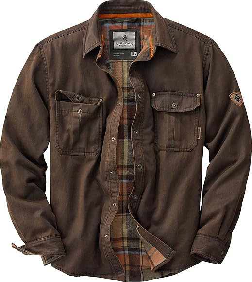 Legendary Whitetails Men's Journeyman Shirt Jacket, Flannel Lined Shacket for Men, Water-Resistan... | Amazon (US)